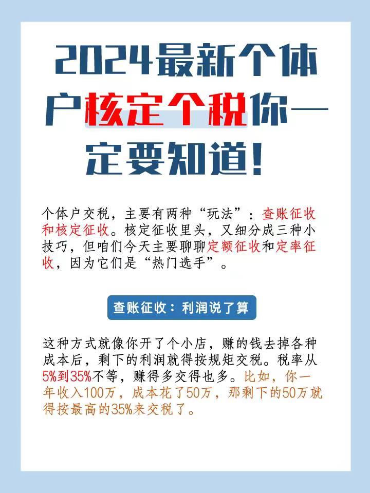 房山2024最新个体户核定个税你一定要知道！
